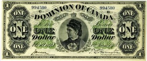 CanadaBill1878DominionOfCanada1Dollar