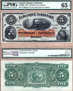 CanadaBill1897BanqueNationale5Dollar