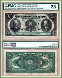 CanadaBill1917BankOfNovaScotia5Dollar