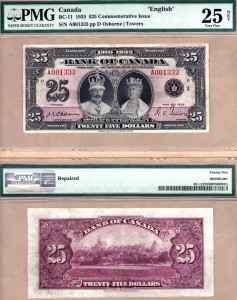 CanadaBill1935King25Dollar